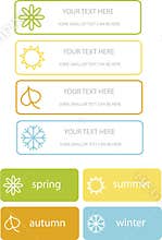 Illustration of season symbols
