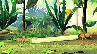 Ants amicably build an anthill