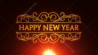 Happy New Year Elegant Animation Banner