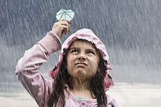 Girl in rain