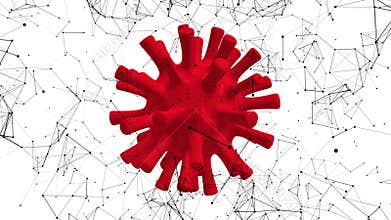 Concept of virus circulation and contagion. Contagious viral disease