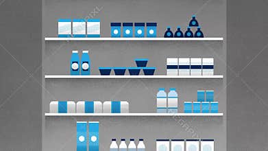 Panic Buying of Supermarket Groceries - Animated Illustration