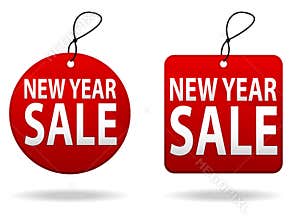 New Year Sale Tags