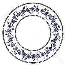 Decorative round floral frame