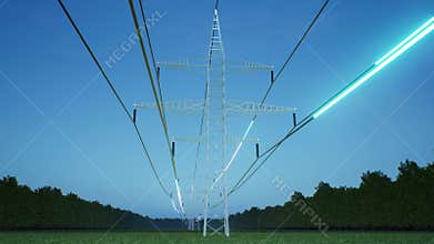 Electrical grid delivering electricity