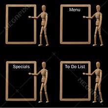 Blackboard and Man