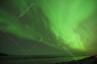 Green Aurora Over Cook Inlet