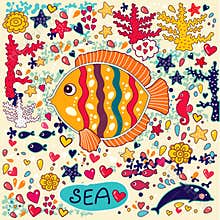 Fishes and marine life