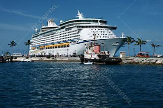 A Cruise Ship at the Royal Naval Dockyard in Bermuda