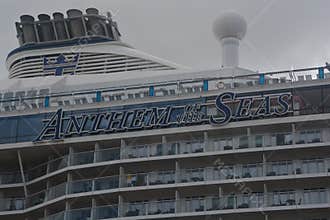 Royal Caribbean Anthem of the Seas Upper Deck and Logo View