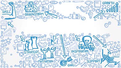 Icon Group with Teamwork Concept.