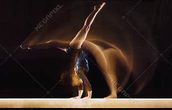 Female Gymnast In Motion