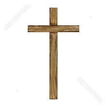 Watercolor cross, Easter religious symbol