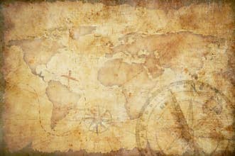 Aged treasure map background
