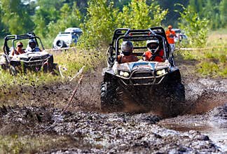 Off-road racing on ATV