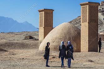 Dakhma - Tower of Silence, historic structure built by Zoroastrians in Yazd