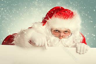 Santa Claus in a snow