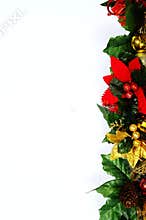 Christmas floral edge.
