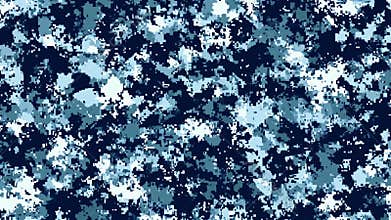 Dynamic Navy Blue Camouflage Pattern with Irregular Shapes