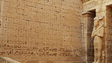 Temple of Medinet Habu. Egypt, Luxor. The Mortuary Temple of Ramesses III at Medinet Habu is an important New Kingdom