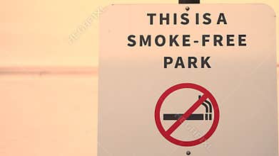 A Smoke Free Park sign singapore