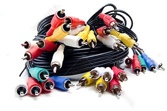 A Bunch of Audio Video Cables