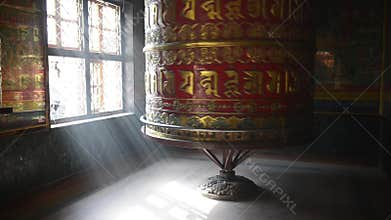 Buddist praying wheels