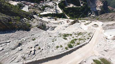 White Colored Mountains Full Of Marble