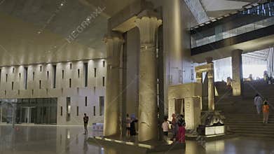 Giza, Egypt- July 26 2025: The Grand Egyptian Museum also known as the Giza Museum