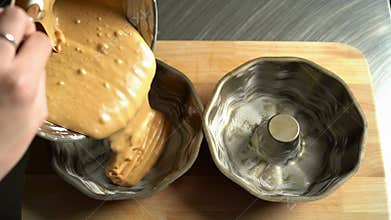AI Pouring batter into pans