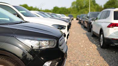 Cars for Sale Displayed Outdoors