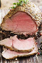 Juicy roast beef