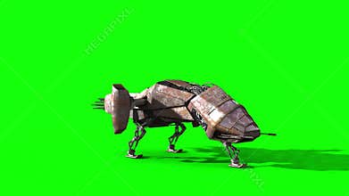 Green Screen fantasy battleship craft