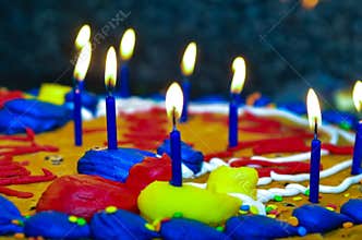 Chocolate chip cookie birthday cake