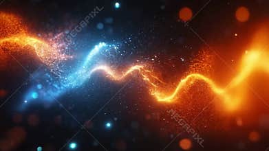 Exploring the realms of quantum physics through vibrant colors and dynamic patterns. Generative AI