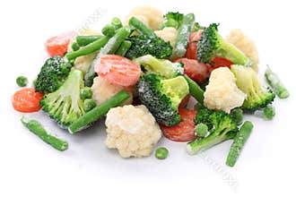 Homemade frozen vegetables