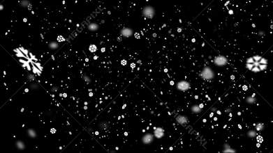 Snow Flakes Background Loop