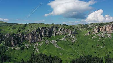 Slopes of summer Caucasus mountains