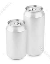 Two aluminum can isolated on white