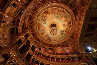 Hungarian State Opera (Magyar Allami Operahaz), a venue with ceiling frescoes