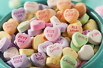 Candy Conversation Hearts for Valentine's Day