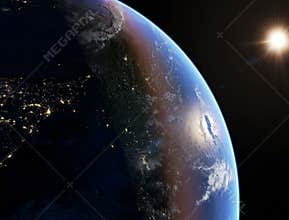 Asia at night