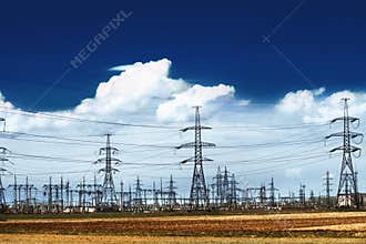 Electricity pylons