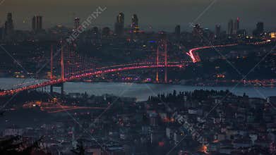 Bosphorus Bridge 4K Time-lapse Day to Night
