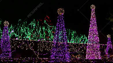 Christmas Light Display and Families