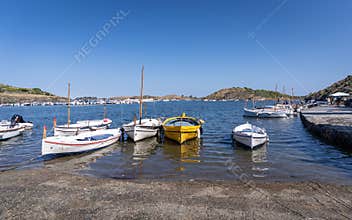 Small Fishing Boats in Portlligat Bay Spain