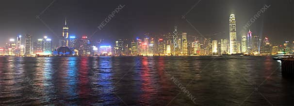Hong Kong Night Panorama