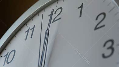 Classic Clock Face Close Up Full HD Stock Footage
