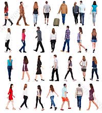 Going people in motion set.