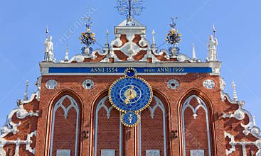 Facade of the House of the Blackheads in Riga